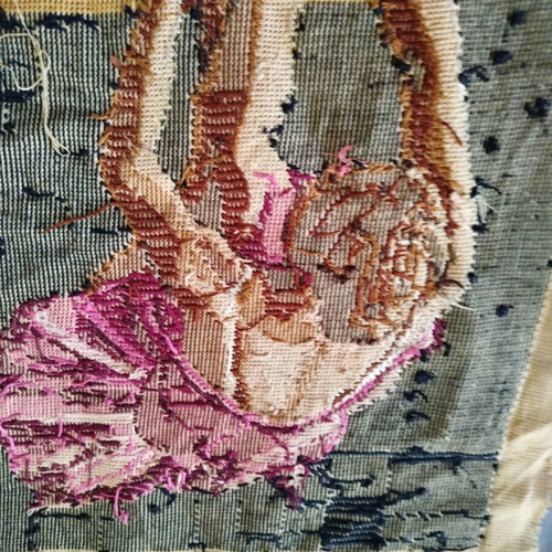 Gobelin tapestry used with handmade ballerina design