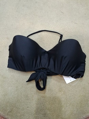 4F Women's Swimwear Top new, adjustable straps, UV protection, black, XL