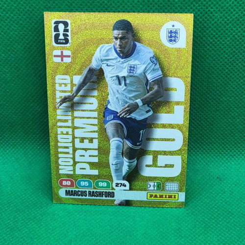 M. Rashford Gold Limited Edition Premium κάρτα Panini FIFA World Cup 2026 καινούργια