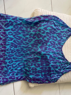 Dolce & Gabbana Mare Vintage Halter Top like new, animal print turquoise and purple