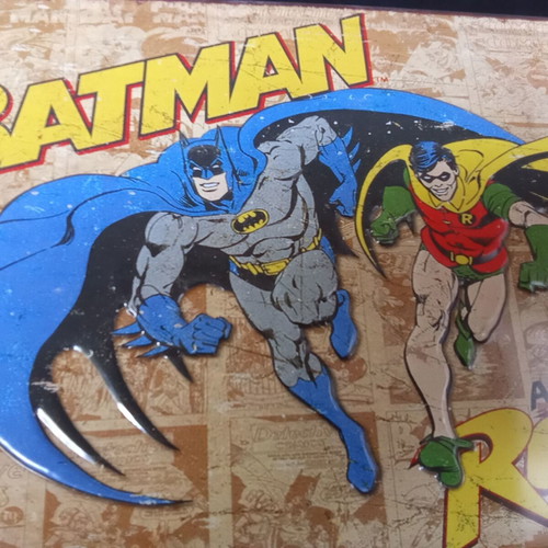 Metal Batman and Robin frame used, 1990-2000 decade
