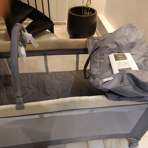 Lorelli Torino playpen like new, gray, two levels, 127x27x65 cm