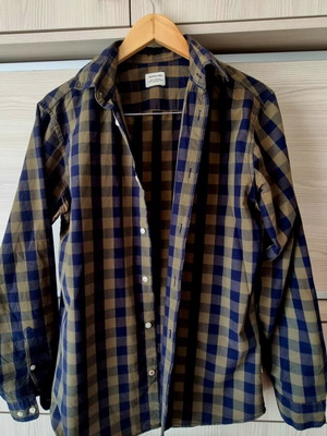 Jack & Jones spring shirt, blue and green, size M