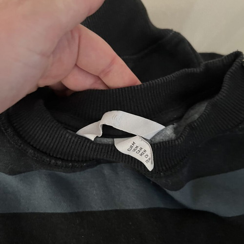 H&M striped sweatshirt medium used with gold button details