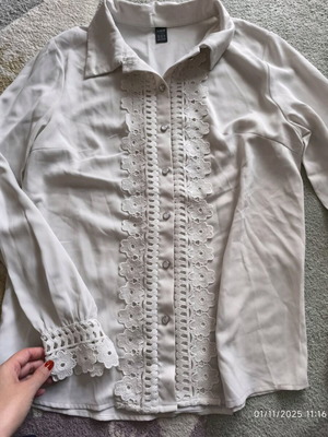 Shein women's shirt used, white, size M