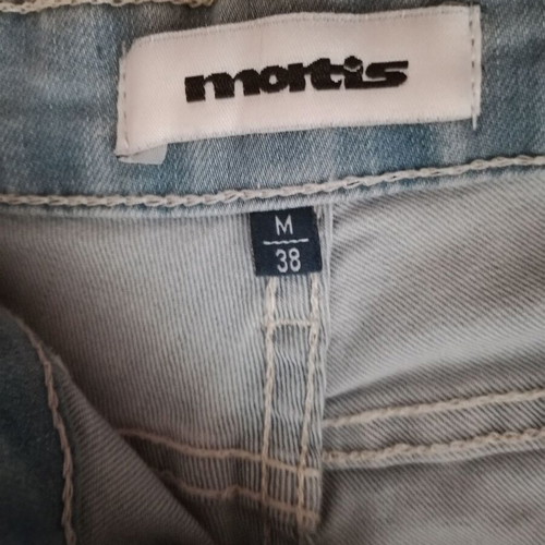 Matis cropped jeans size 38 new, blue with side buttons
