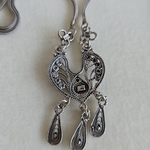 Vintage 925 silver necklace, 44 cm
