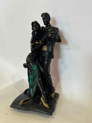 Vintage decorative statue couple dancers Art Deco style 25x11x10