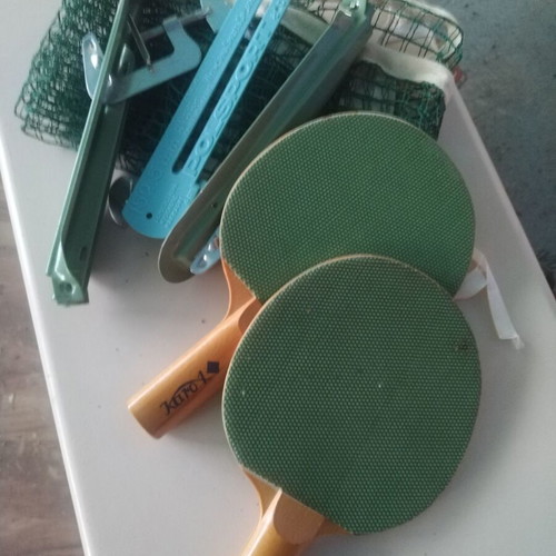 Ping pong rackets used, set without balls