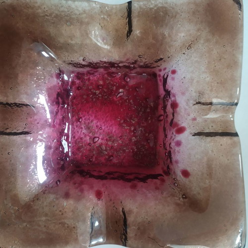 Handmade ashtrays with fusing technique new