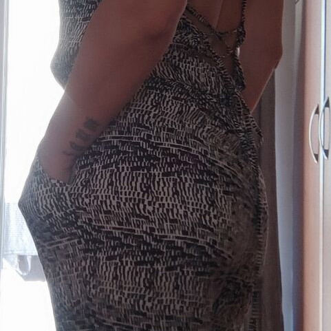 Pink Woman jumpsuit like new, size L, black and white