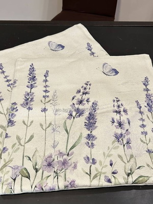 Pillow cases new with zipper floral lavender motif, 2 pcs 45x45 cm