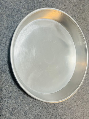 Galaktoboureko baking tray used, traditional Greek aluminum pan