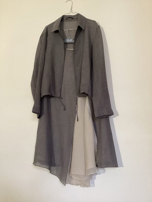 Toni Gard women's set transparent cropped jacket and asymmetric skirt like new
