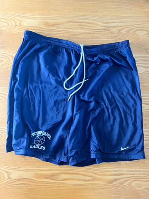 Nike vintage mesh basketball shorts XXL used, navy Totino-Grace Eagles