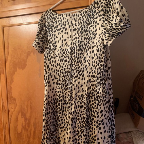 Marks & Spencer dress new, beige with black dots, size XL