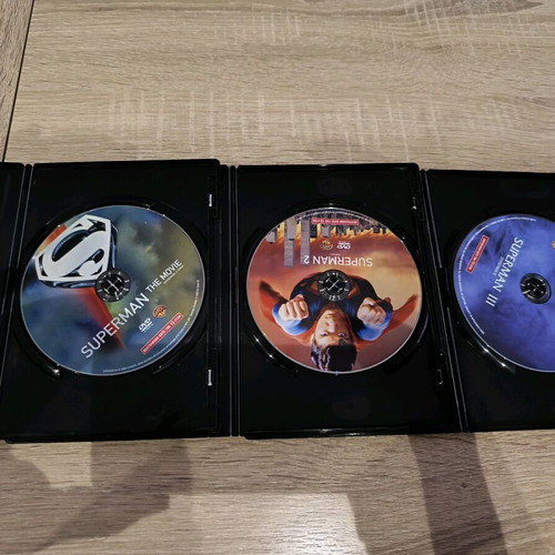 Superman collection with first 3 movies starring Christopher Reeve like new