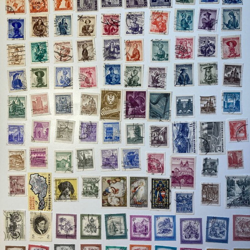Austria stamps used, 400 different sealed