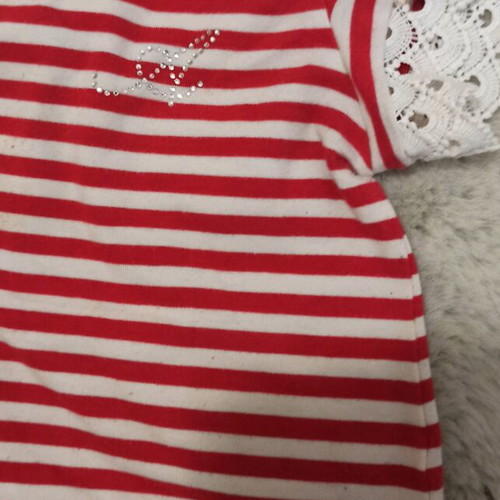 Denim shorts, salopette and t-shirt set like new, 3 pieces