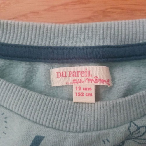 Dpam children's sweatshirt for 12 years like new, turquoise
