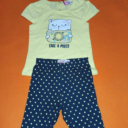 Baby girl summer set 9 months new, Funky cotton blend