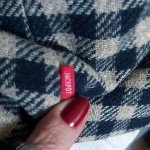 Jackpot by Carly Gry vintage wool women's blazer, checked pattern