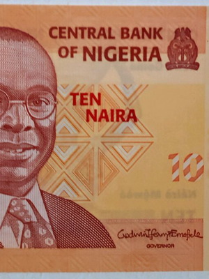 Nigeria 10 Naira 2020 banknote new, polymeric, uncirculated