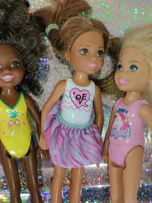 Barbie dolls used, pack