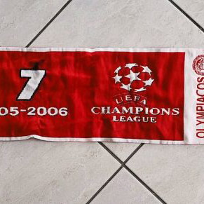 Olympiacos Gate 7 scarf used, Champions League 2005-06