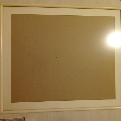 Picture frame with glass used, white frame 61x71.5 cm