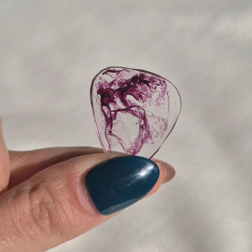 Handmade purple liquid glass guitar pick new