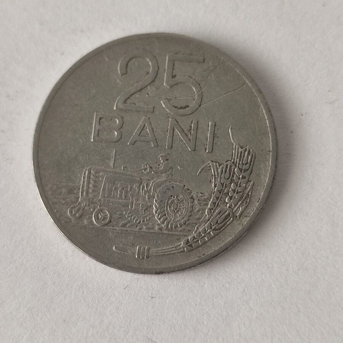 25 Bani Romanian coin 1960 used, People's Republic era