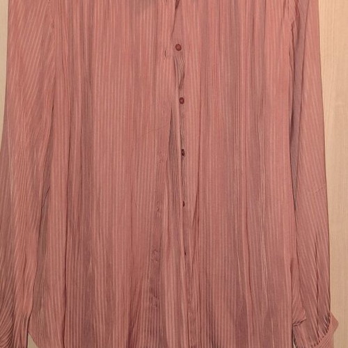 H&M Shirt dusty pink with faint grey stripes like new