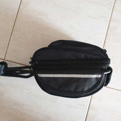 Bicycle bag like new, foldable with seat support base and waterproof cover