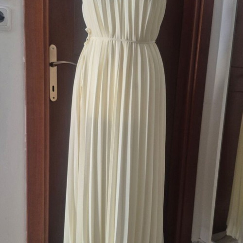 Pleated dress H&M like new, summer yellow, ancient Greek style