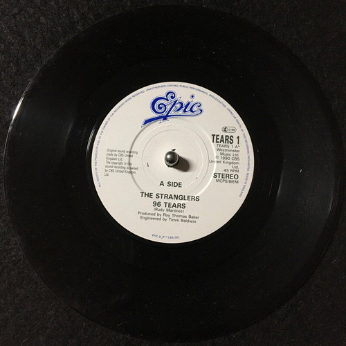 The Stranglers 96 Tears vinyl 7" single used, rock