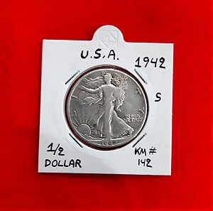 # 45 -Ασημενιο νομισμα Η.Π.Α.