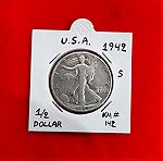  # 45 -Ασημενιο νομισμα Η.Π.Α.