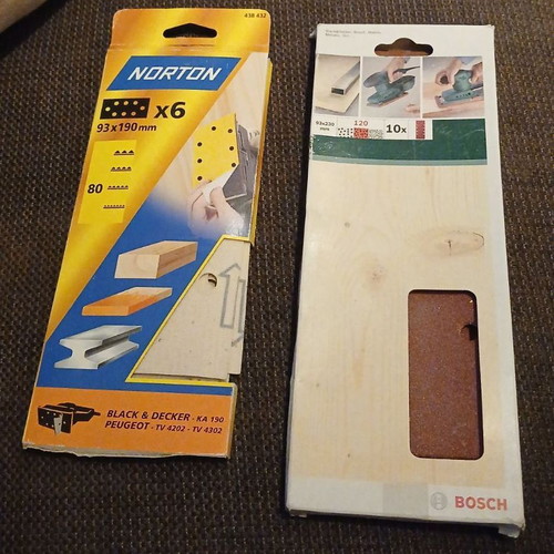 Sanding Sheets for Orbital Sander Bosch New and Norton