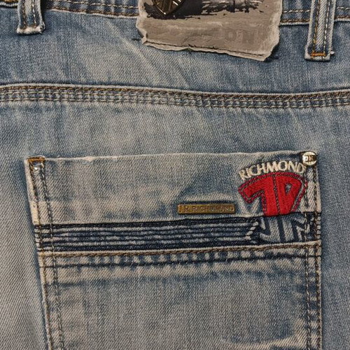 John Richmond jeans used, light blue vintage wash, men's