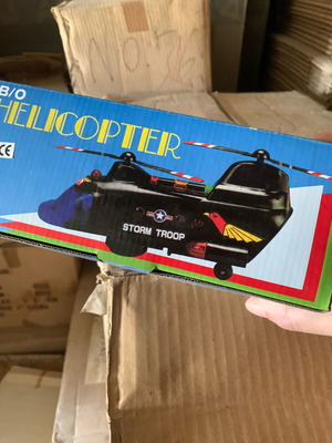 Vintage helicopter toy, works