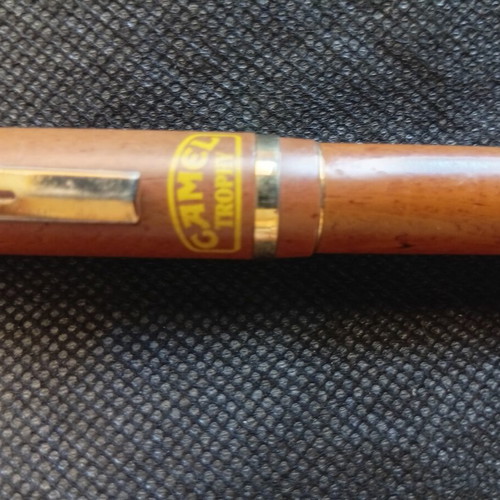 Camel Trophy pen set used vintage with wood-like case