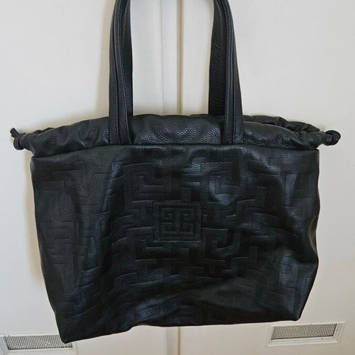 Tsantilis leather shoulder bag new, black