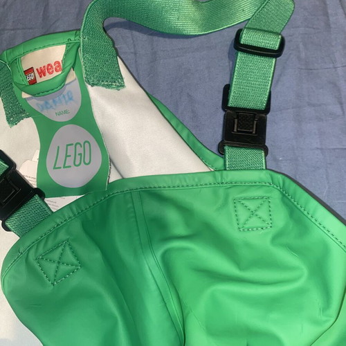 Lego Wear waterproof rain overalls, green