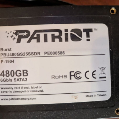Patriot Burst 480GB 2.5" SSD like new