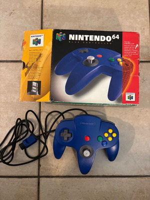 Blue Controller Nintendo 64 used, boxed