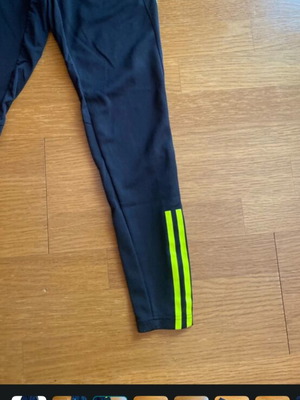 Adidas Arsenal FC training pants, navy with neon stripes