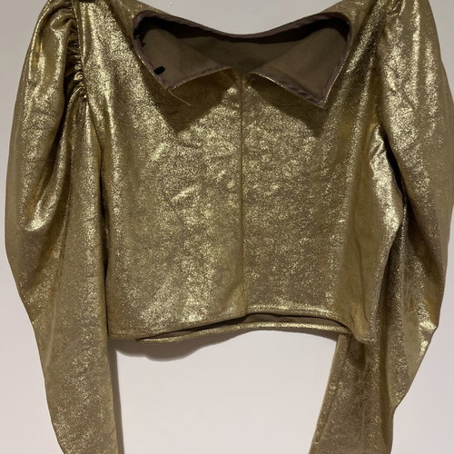 Zara gold blouse like new, size S