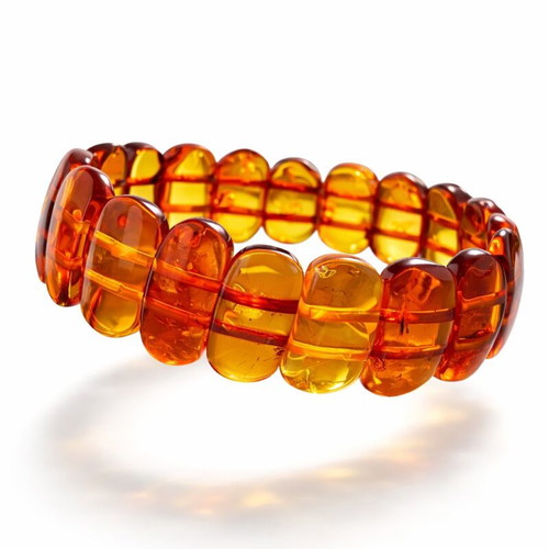 Natural Baltic Amber Bracelet new, handmade with natural inclusions