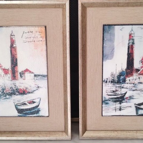 2 FRAMES WITH THEME OF THE LIGHTHOUSE